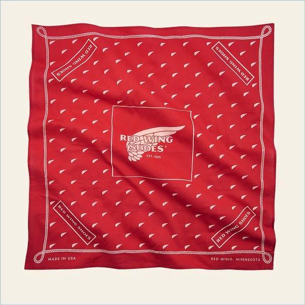  Bandana Unisex Red Cotton Logo Bandana