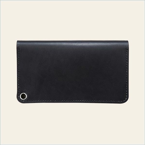  Trucker Wallet Unisex Wallet in Black Frontier Leather