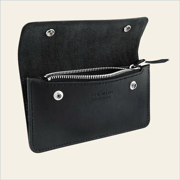  Trucker Wallet Unisex Wallet in Black Frontier Leather