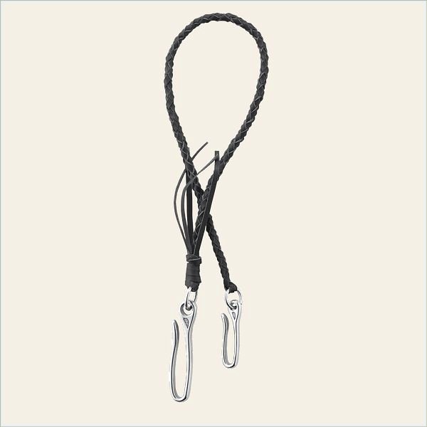  Lanyard Unisex Lanyard in Black Frontier Leather