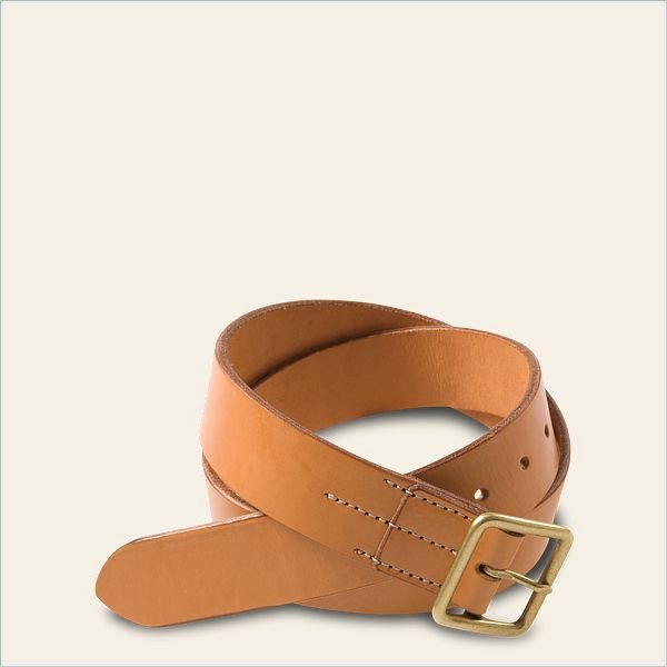  Vegetable-Tanned Leather Belt Men's Belt in Natural Tan English Bridle Leather