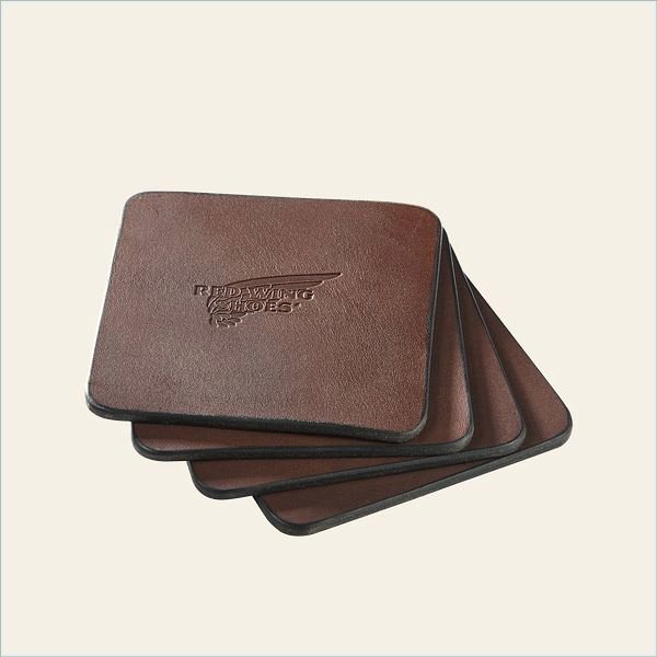  Pioneer Leather Coasters Lifestyle Good in Amber Pioneer Leather