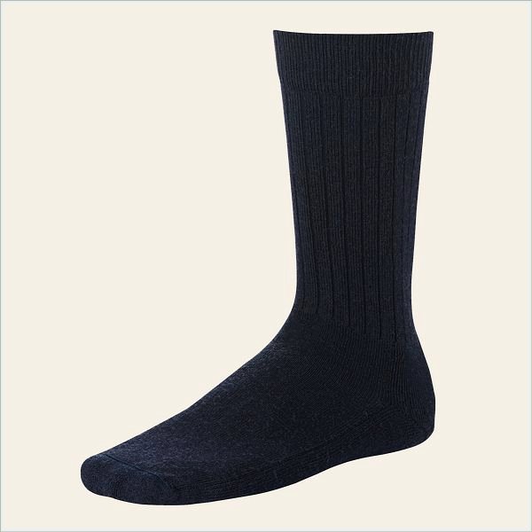  Classic Rib Sock Men's Sock in Navy Merino Wool Blend