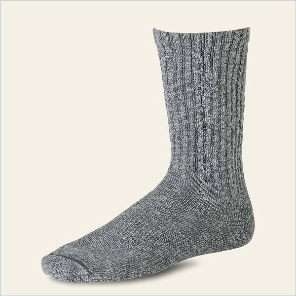  Cotton Ragg Over Dyed Tonal Sock Unisex Sock in Black/Gray Cotton Blend