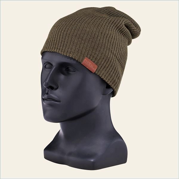  Merino Wool Knit Hat Unisex Hat in Olive Merino Wool