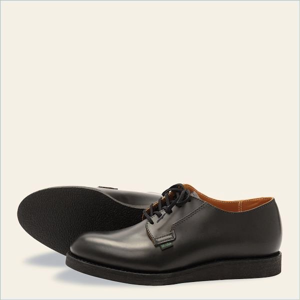  Postman Oxford Men's Oxford in Black Chaparral Leather