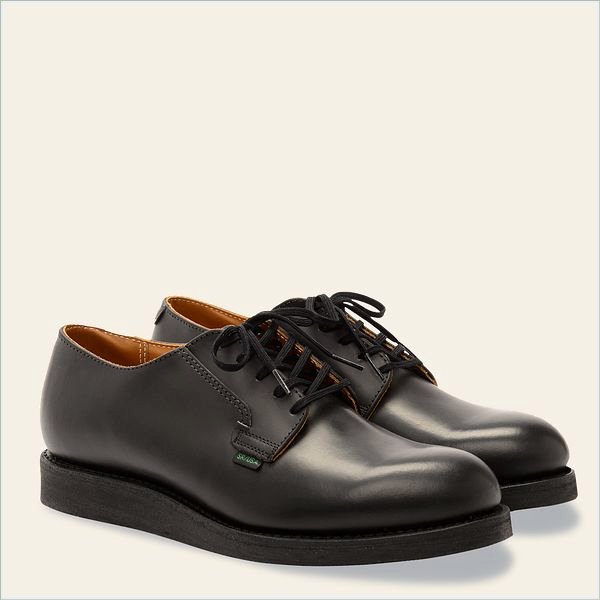  Postman Oxford Men's Oxford in Black Chaparral Leather