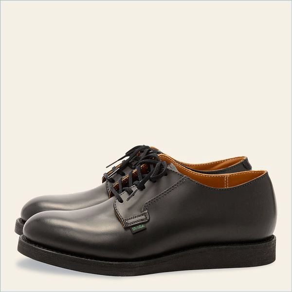  Postman Oxford Men's Oxford in Black Chaparral Leather