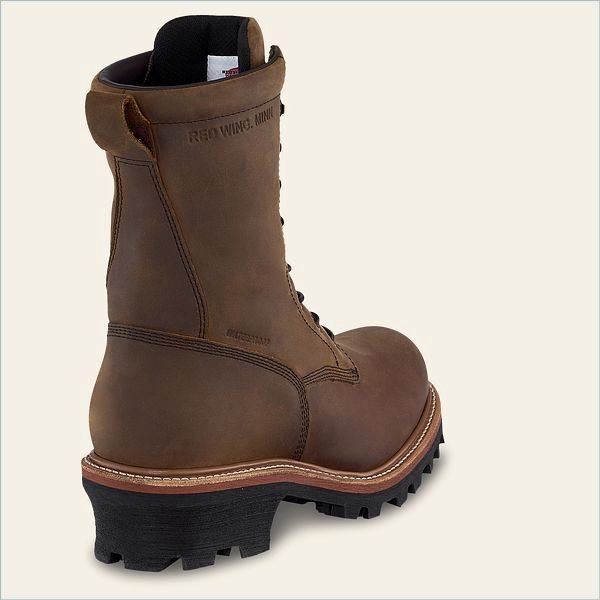  LoggerMax Men's 9-inch Waterproof, Safety Toe Logger Boot