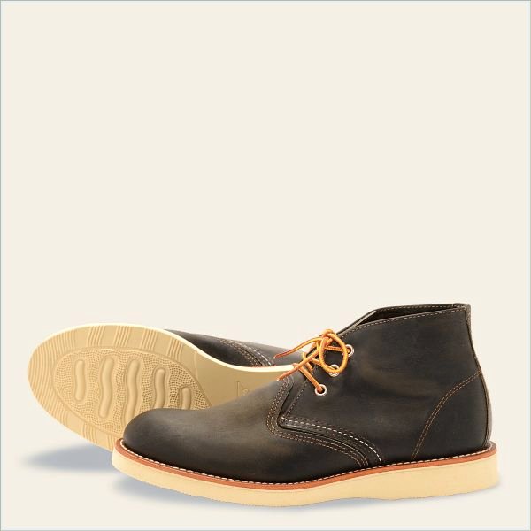  Work Chukka Men's Chukka in Charcoal Rough & Tough Leather