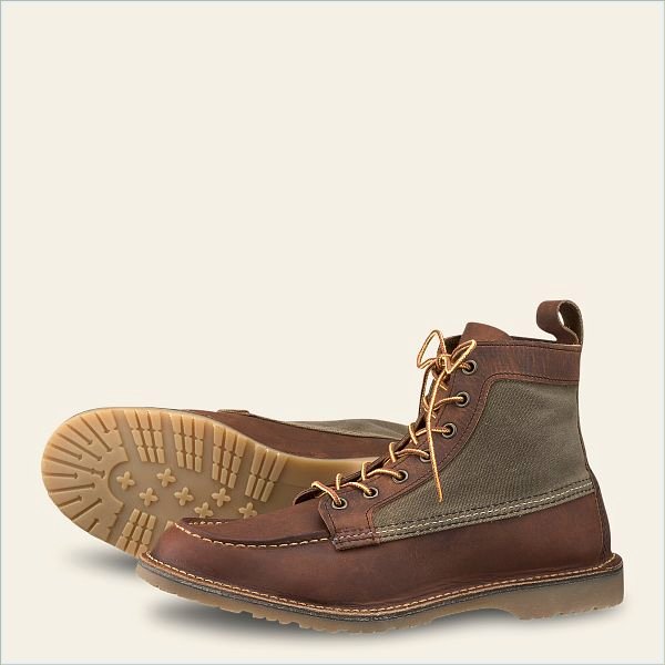  Weekender Canvas Moc Men's 6-Inch Boot in Copper Rough & Tough Leather