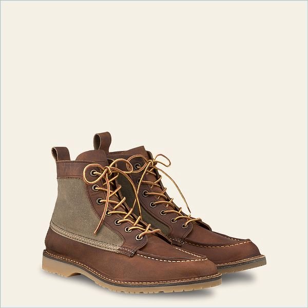  Weekender Canvas Moc Men's 6-Inch Boot in Copper Rough & Tough Leather