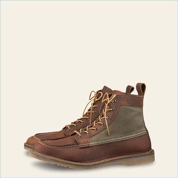  Weekender Canvas Moc Men's 6-Inch Boot in Copper Rough & Tough Leather