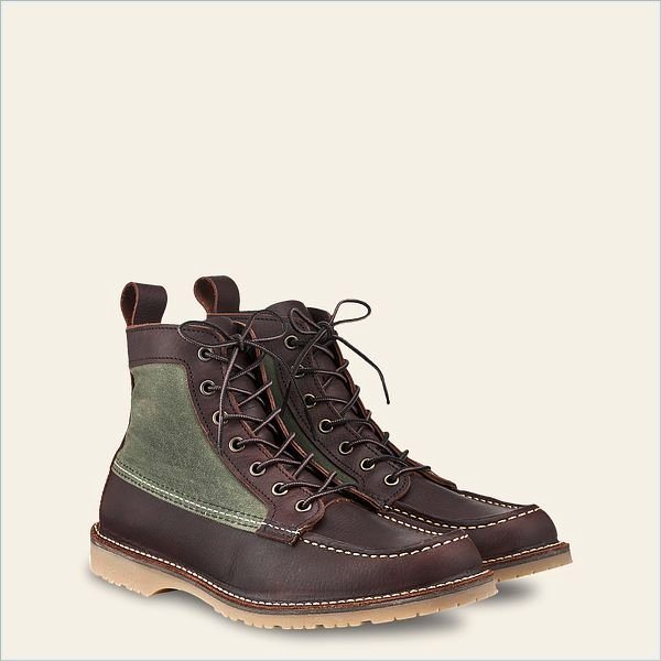  Weekender Canvas Moc Men's 6-Inch Boot in Briar Oil-Slick Leather