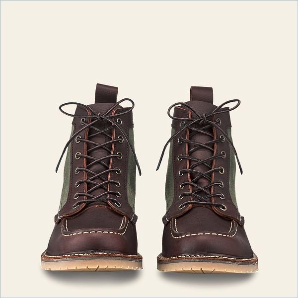  Weekender Canvas Moc Men's 6-Inch Boot in Briar Oil-Slick Leather