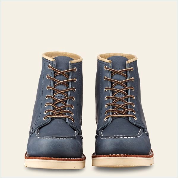  6-Inch Classic Moc Women's Short Boot in Indigo Legacy Leather