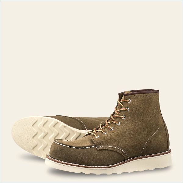  6-inch Classic Moc Women's Short Boot in Olive Mohave Leather