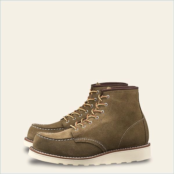  6-inch Classic Moc Women's Short Boot in Olive Mohave Leather