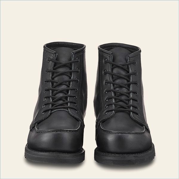  6-inch Classic Moc Women's Short Boot in Black Boundary Leather