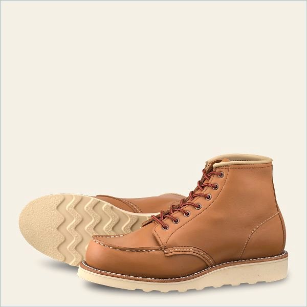  6-Inch Classic Moc Women's Short Boot in Tan Boundary Leather