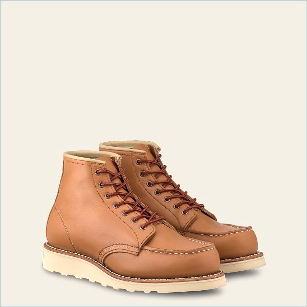  6-Inch Classic Moc Women's Short Boot in Tan Boundary Leather