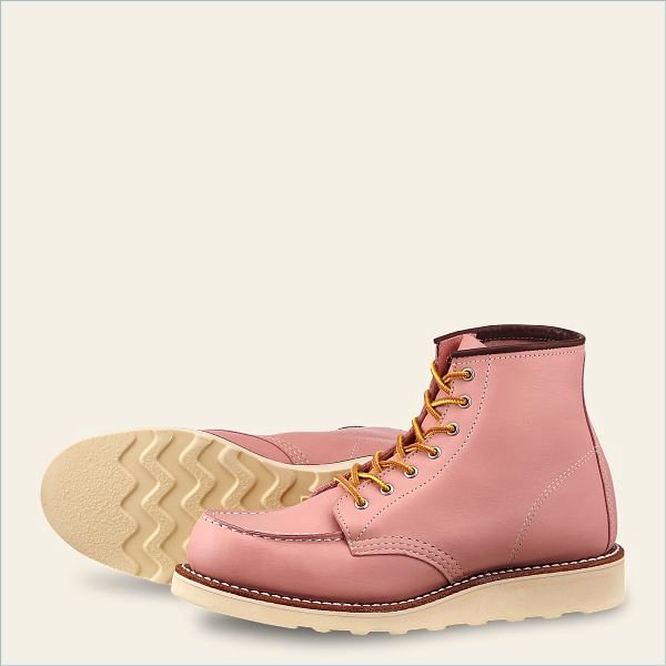  6-inch Classic Moc Women's Short Boot in Rose Boundary Leather