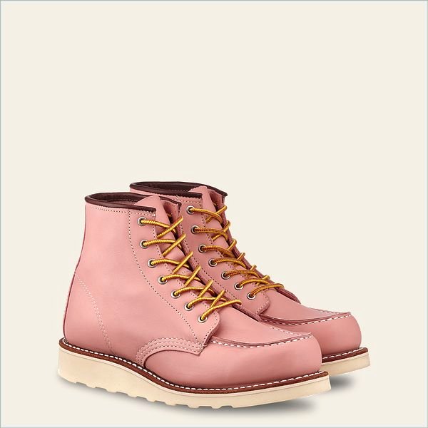  6-inch Classic Moc Women's Short Boot in Rose Boundary Leather