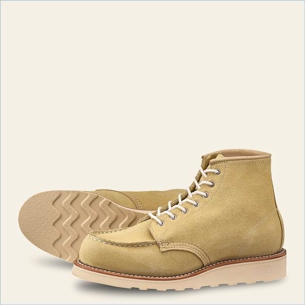  6-Inch Classic Moc Women's Short Boot in Butter Abilene Leather