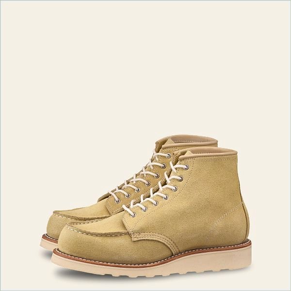  6-Inch Classic Moc Women's Short Boot in Butter Abilene Leather