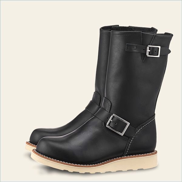  Classic Engineer Women's Tall Boot in Black Boundary Leather