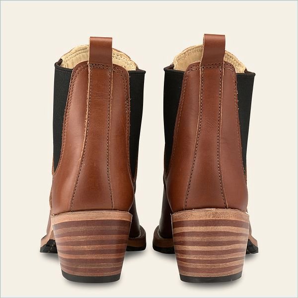  Harriet Women's Heeled Boot in Pecan Boundary Leather