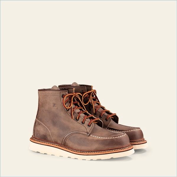  Classic Moc Men's 6-Inch Boot in Concrete Rough & Tough Leather