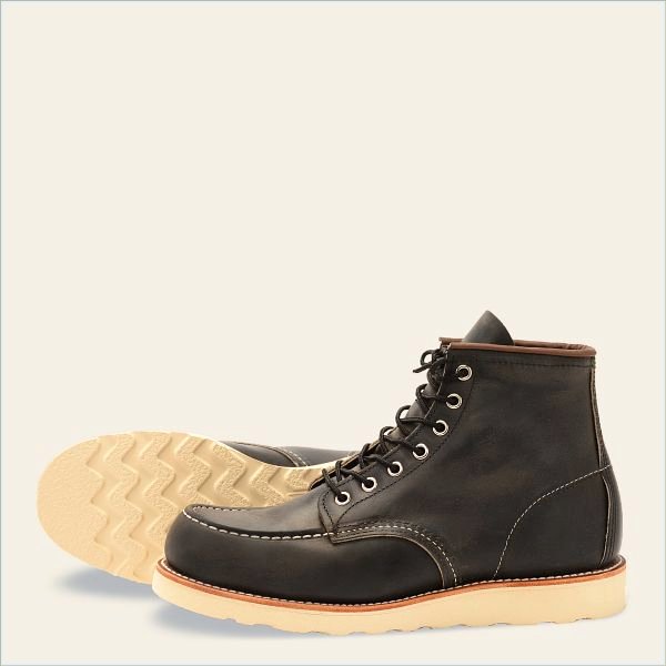  Classic Moc Men's 6-Inch Boot in Charcoal Rough & Tough Leather