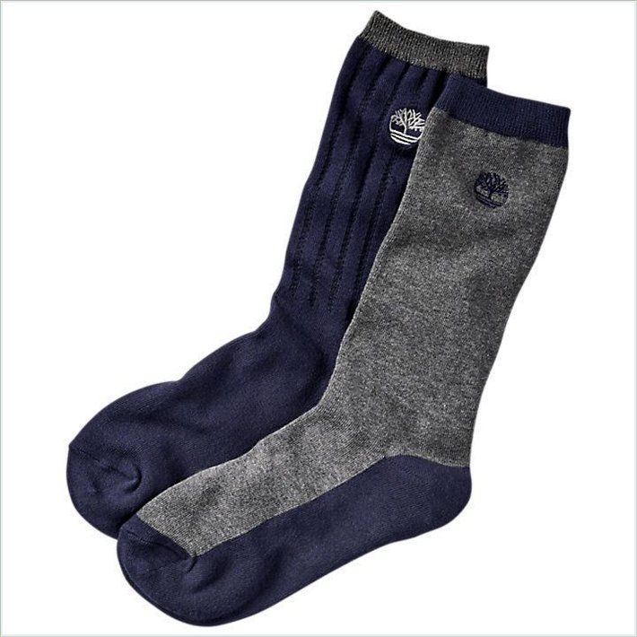  TIMBER Mens Ribbed Crew Socks (2-Pack)