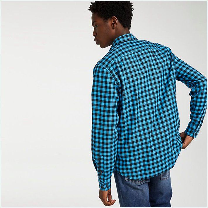  TIMBER Mens Back River Slim Fit Plaid Shirt