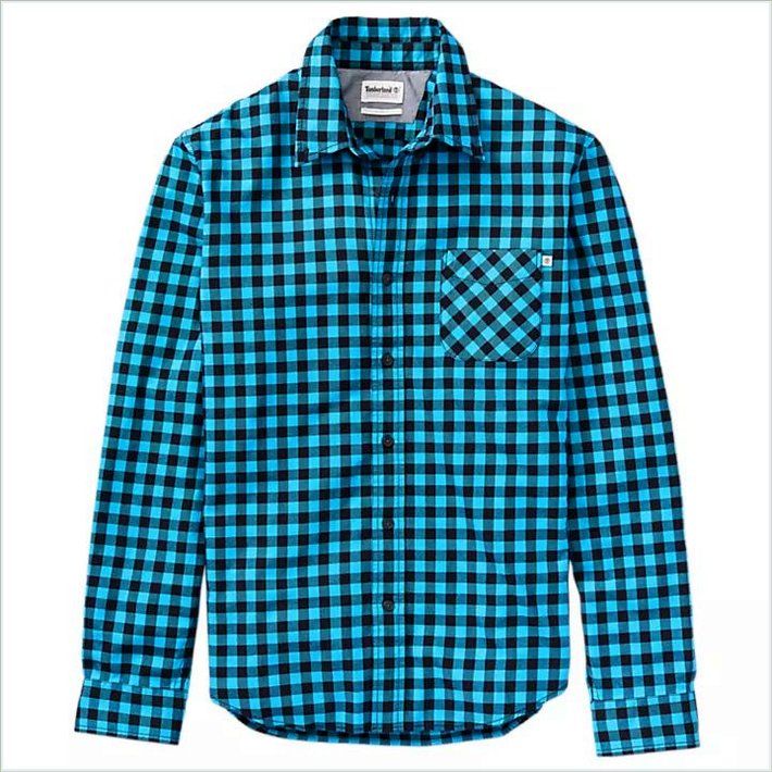  TIMBER Mens Back River Slim Fit Plaid Shirt