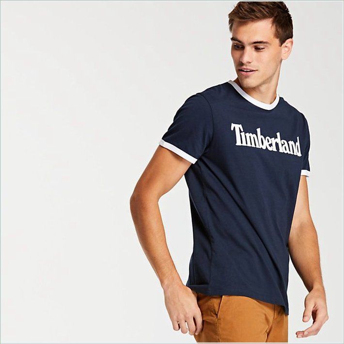  TIMBER Mens TBL Linear Logo Ringer T-Shirt