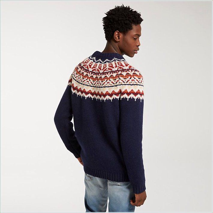  TIMBER Mens Fair Isle Wool Sweater