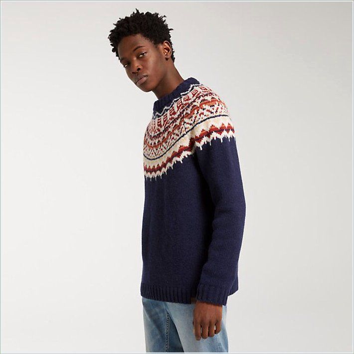  TIMBER Mens Fair Isle Wool Sweater