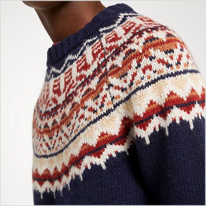  TIMBER Mens Fair Isle Wool Sweater