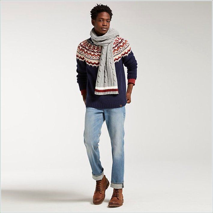  TIMBER Mens Fair Isle Wool Sweater