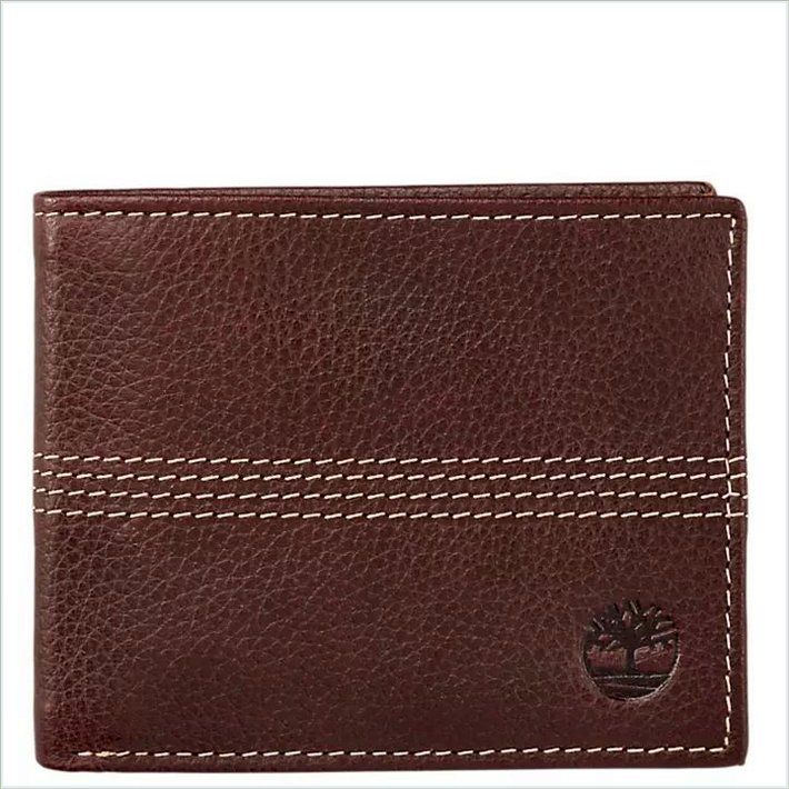  TIMBER Pebbled Leather Bi-Fold Wallet