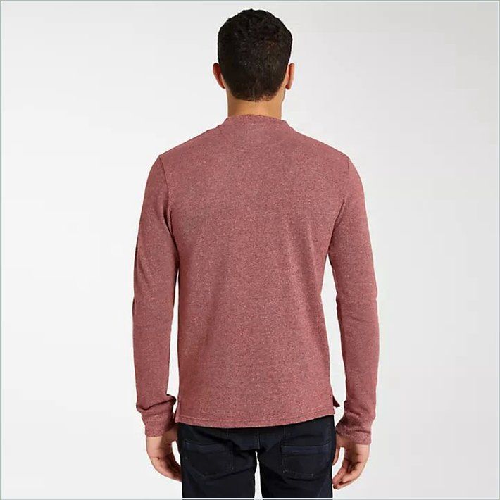  TIMBER Mens Slim Fit Essential Henley Shirt