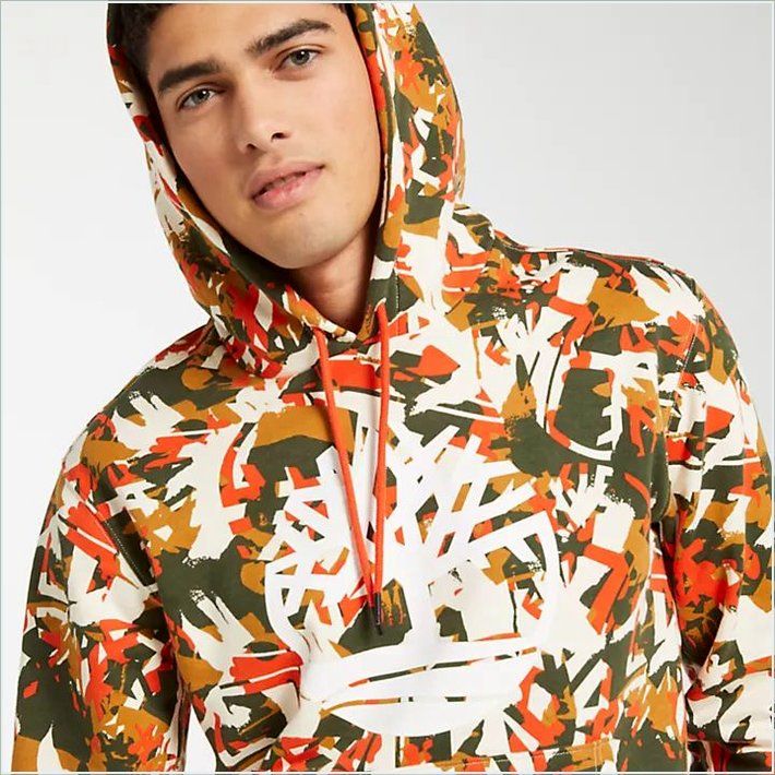  TIMBER Mens Camo Tree Logo Hoodie