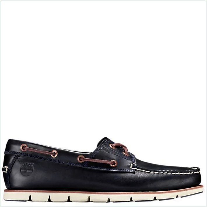  TIMBER Mens Tidelands 2-Eye Leather Boat Shoes