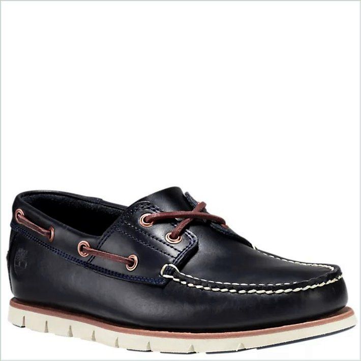  TIMBER Mens Tidelands 2-Eye Leather Boat Shoes