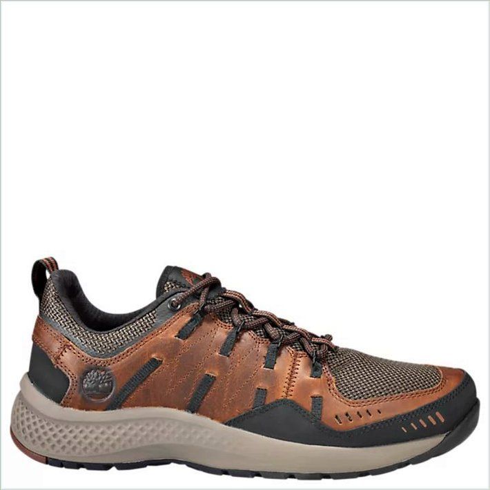  TIMBER Mens FlyRoam Trail Low Leather Sneakers