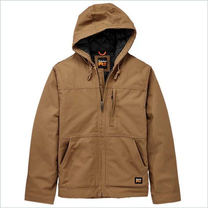  TIMBER PRO Mens Baluster Hooded Insulated Canvas Work Jacket