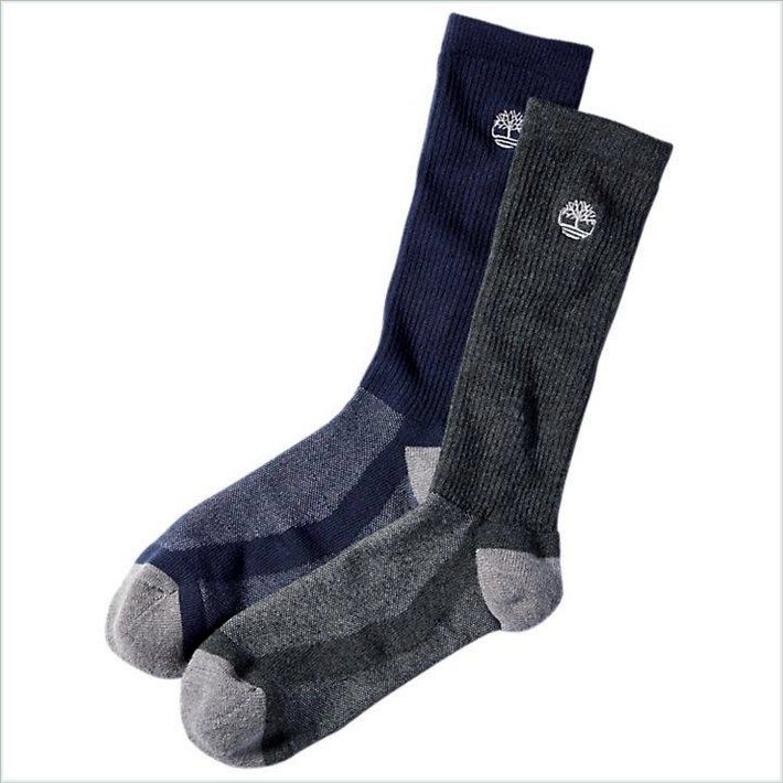  TIMBER Mens Essential Cooling Crew Socks (2-Pack)