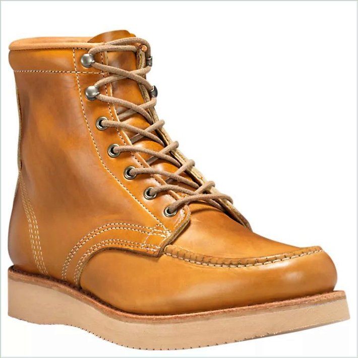  TIMBER Mens American Craft Moc-Toe Boots